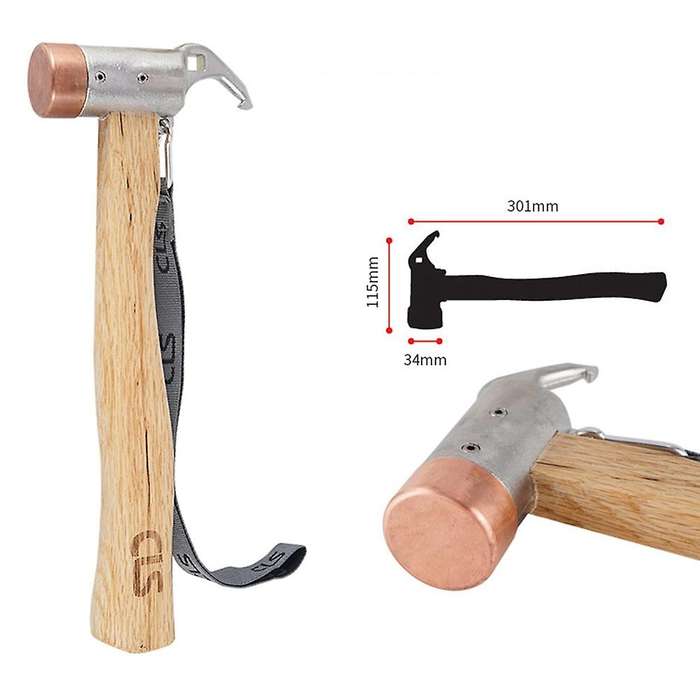 Cls Outdoor Camping Copper Head Stainless Steel Hammer Tent Nail