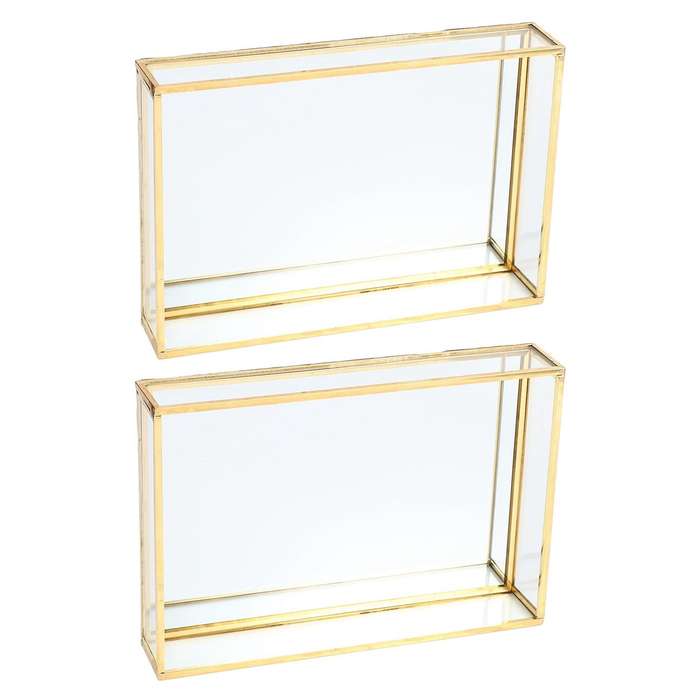 2x Nordic Retro Storage Tray Gold Plate Jewelry Display Home(s)