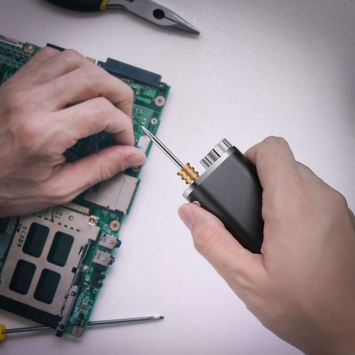 Portable Soldering Iron Usb Battery Soldering Iron 1w-75w (silver)