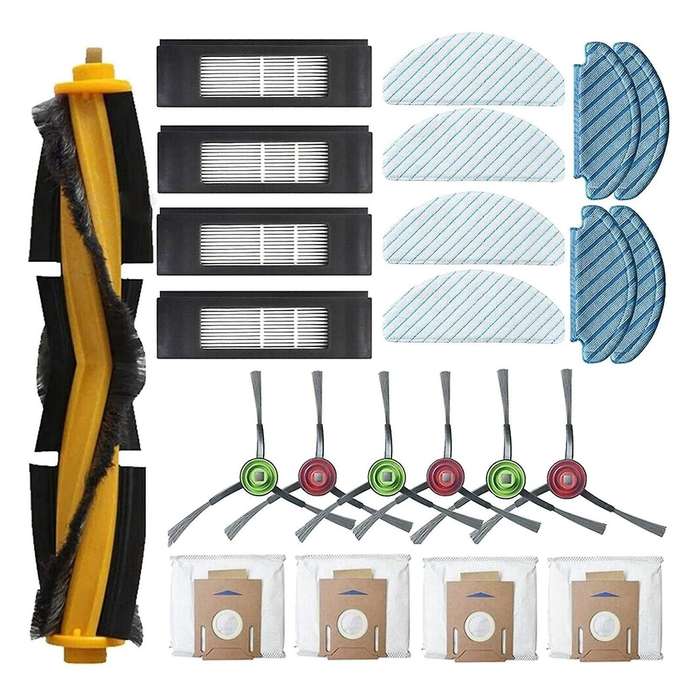 23 Pcs Main Side Brushes Filters Cleaning Mop for Yeedi Vac Station