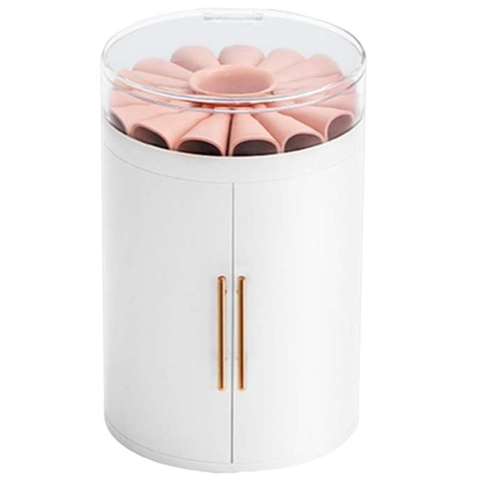 Jewelry Case Jewelry Necklace Double Open Transparent Storage -white
