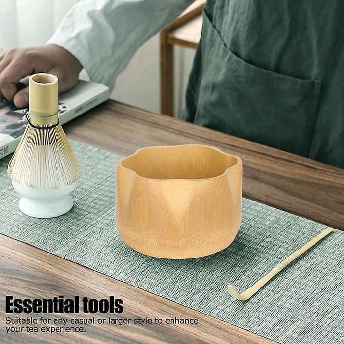 4pcs/set Matcha Tea Making Tool Tea Scoop Bowl Whisk Holder Teaware