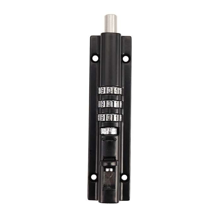 Horizontal Door Bolt Lock Sliding Combination Code Can Be Reset Black