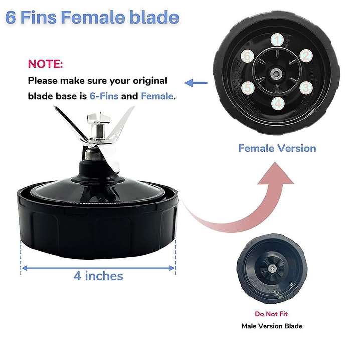 Blender 24oz Cups Replacement Parts Extractor Blade for Nutri Ninja