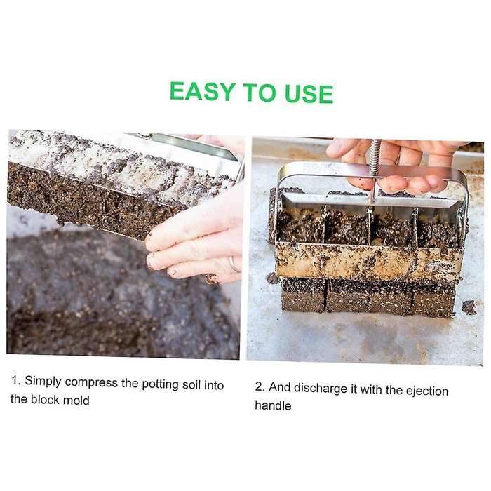 Handheld Soil Blocker 2-inch Soil Block Maker for Garden Preparation