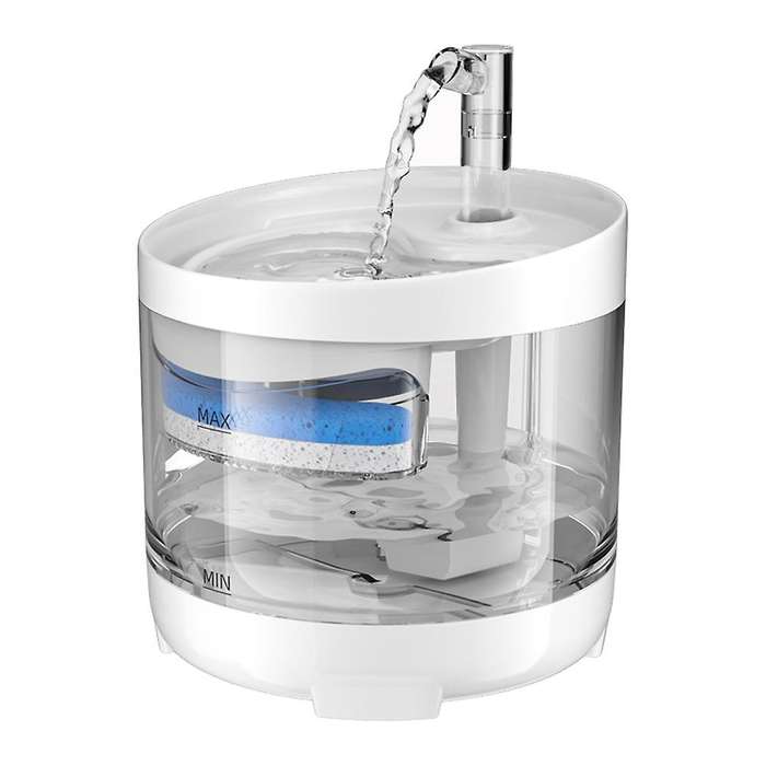 Cat Water Fountain with Faucet Transparent Drinking Feeder Us Plug