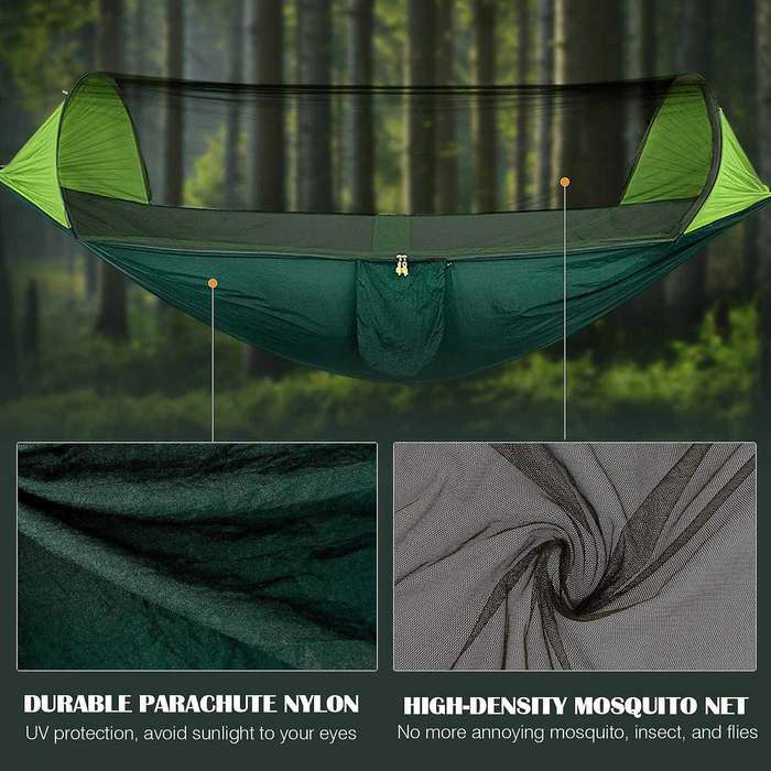 Portable Automatic Camping Hammock with Mosquito Net,camouflage