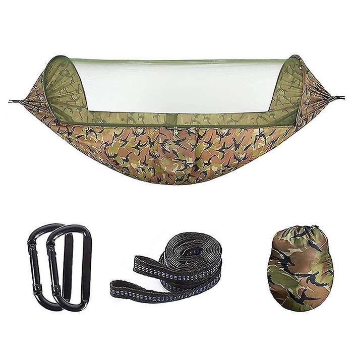 Portable Automatic Camping Hammock with Mosquito Net,camouflage