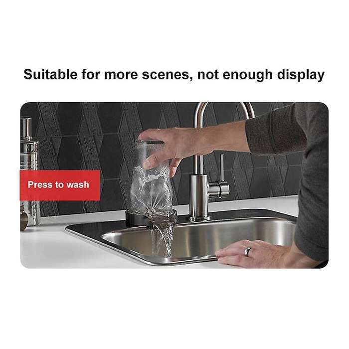 Faucet Glass Rinser for Kitchen Sink Automatic Cup Washer Black