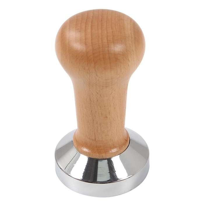 Tamper Wooden Handle Barista Espresso Machine 51mm Wood Color