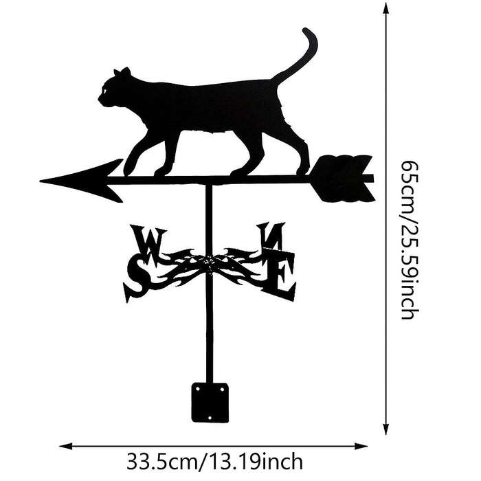Cat Figurines Practical Wind Direction Indicators Measuring Tools
