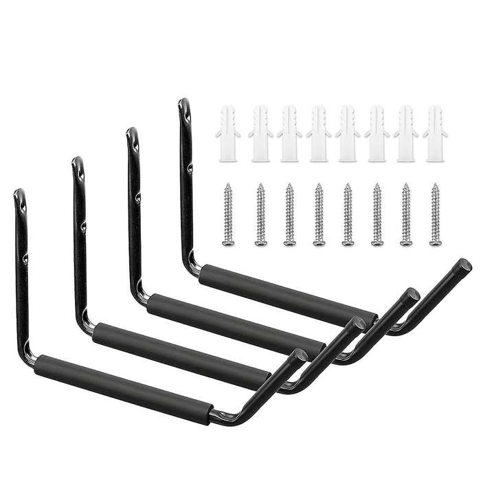 4pcs Heavy Duty Garden Wall Mounted Hook with Screws Hook Durable