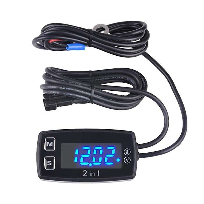 Digital Thermometer Voltmeter for Atv Outboard Glider Lawn Mower Boat