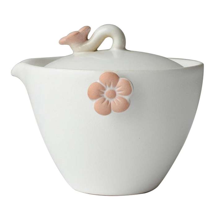 1 Teapot 2 Cups for Female Ceramic Kung Fu Blossom Home Teaware A