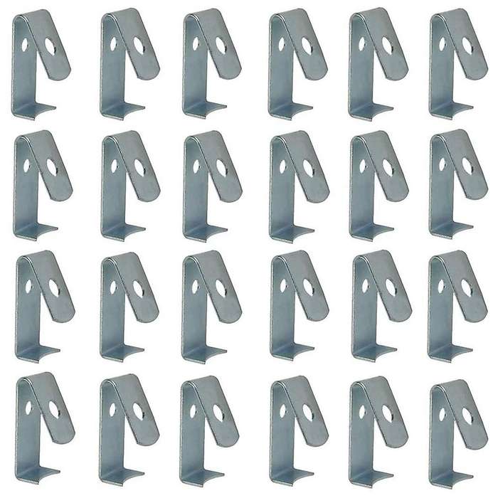 Flower Pot Clips-24 Pack Durable Plant Pot Latch Hangers (silver)