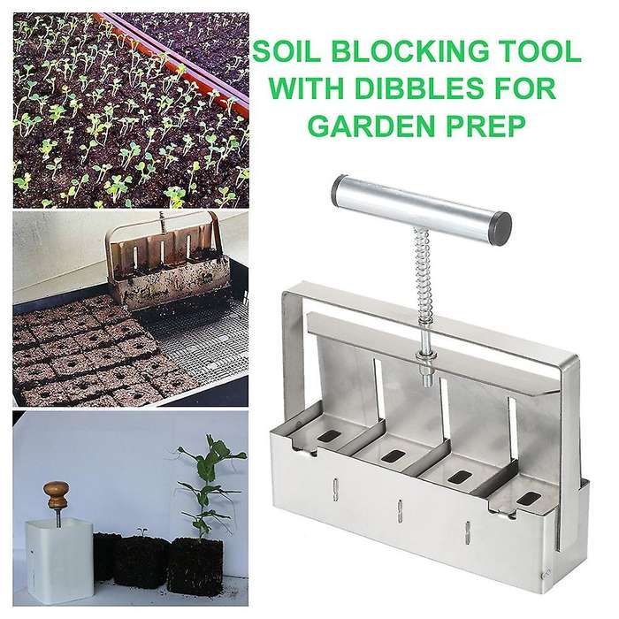 Handheld Soil Blocker 2inch for Garden Starting Plugs Seeds Starter
