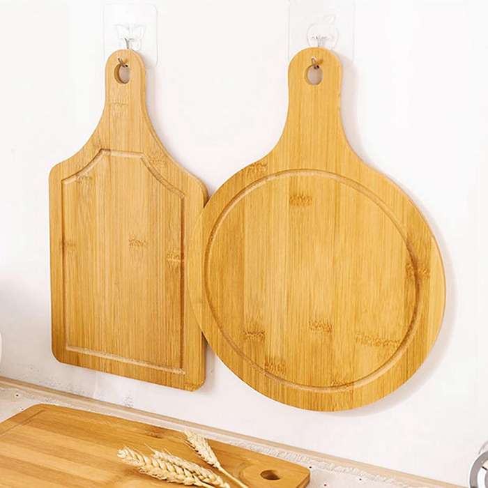 Bamboo Cutting Board for Kitchen, Pizza Fruit Board