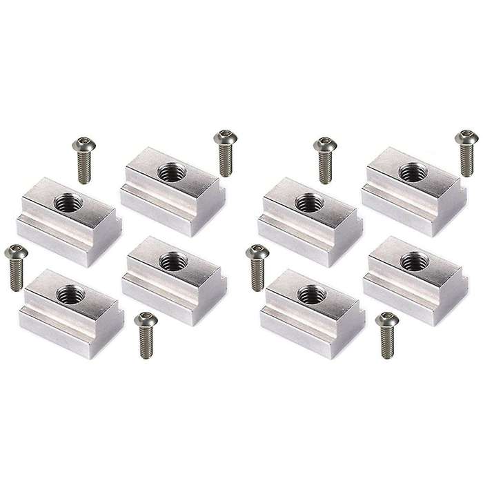 T Slot Nuts with Screw 3/8 Inch -16 Bed Rack Rail Accessories 8 Pack