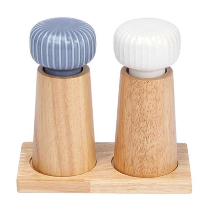 Grinder Set Manual Wooden Pepper Grinder Salt Mill Kitchen Supplies