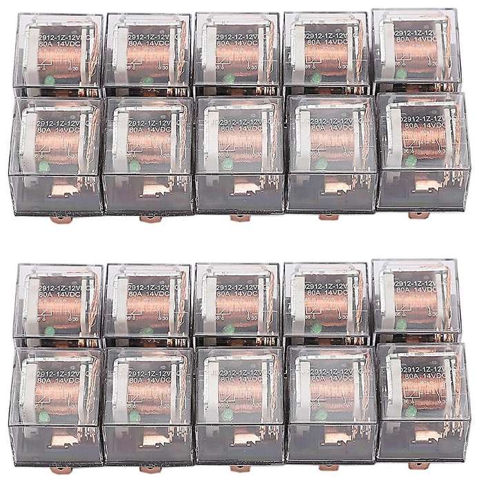 10pcs Waterproof Automotive Relay 12v 80a 5pin Car Control Device
