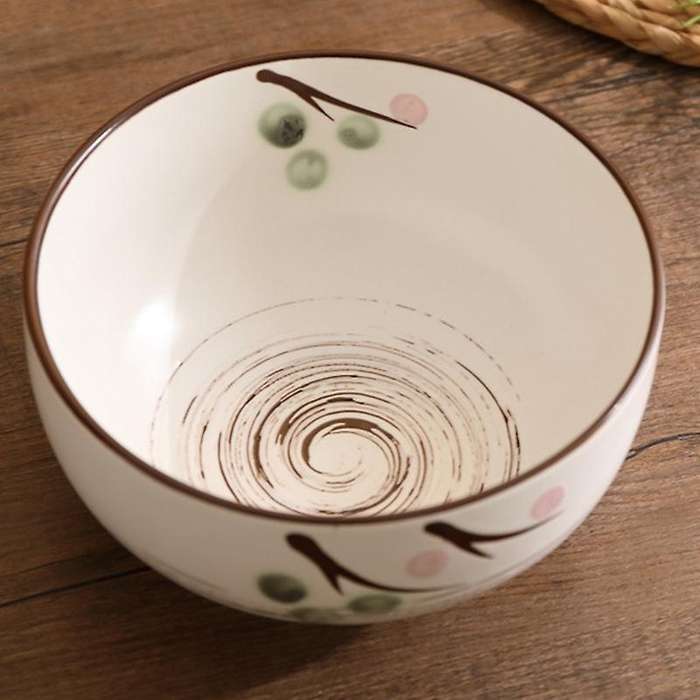 1000ml Ceramic Bowl Spoon Bowl Mat with Cover Soup Bowl Cutlery Set