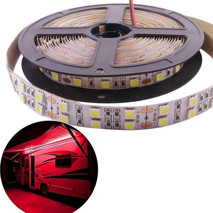 Rv Awning Light 16.4ft Led Awning Party Light Red Light for Camper