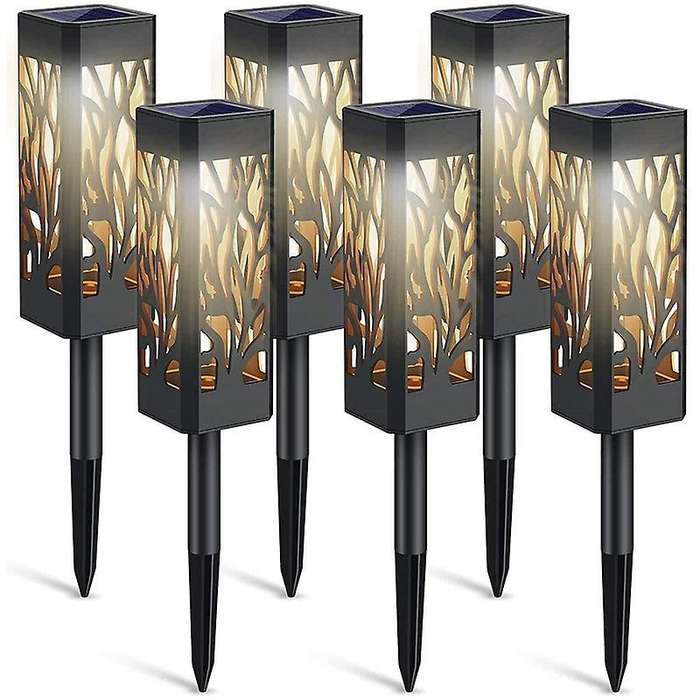Solar Lights Outdoor 6 Pack Garden Lights Solar Powered