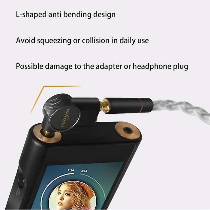 4.4 Mm Audio Adapter Male to 2.5mm 3.5mm Female Plug 24k Gold Plated