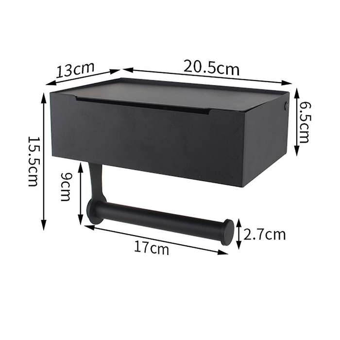 Toilet Paper Holder with Flushable Wipes Dispenser, for Bathroom B