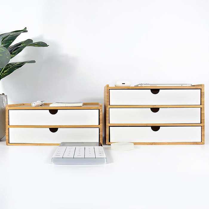 Multi-layer Storage Supplies Nan Bamboo Board Storage Box A