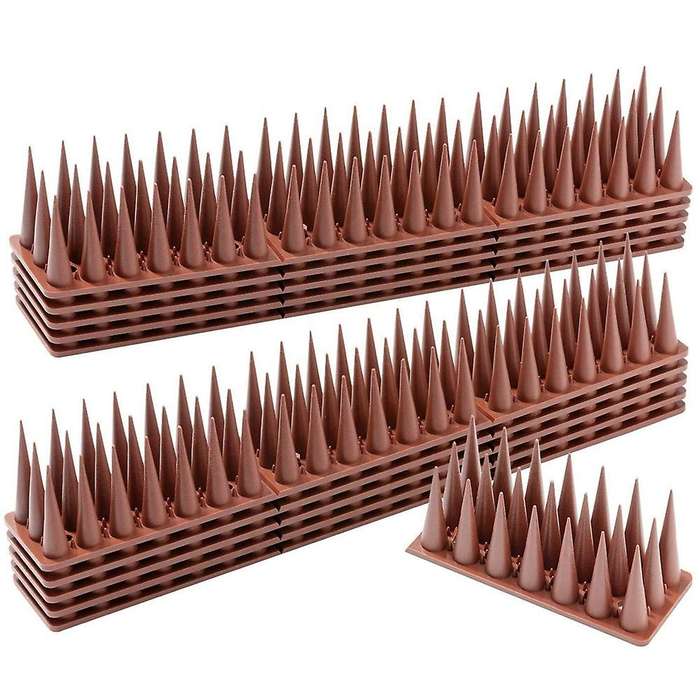 Bird Spikes, Defender Spikes for Bird Cat Squirrel Raccoon Brown