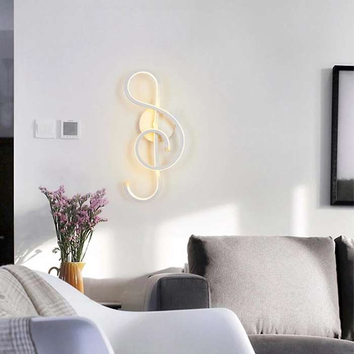 20w Minimalist Wall Lamps Bedside Ac85-265v Indoor White Lamp-warm