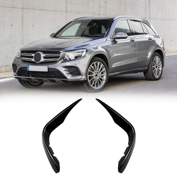 Front Bumper Fog Light Canard for Mercedes-benz Glc-class X253 Black
