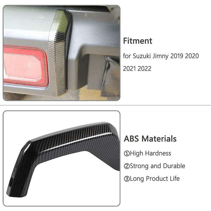 For Suzuki Jimny 2019-2022 Carbon Fiber Rear Bumper Fog Light Cover