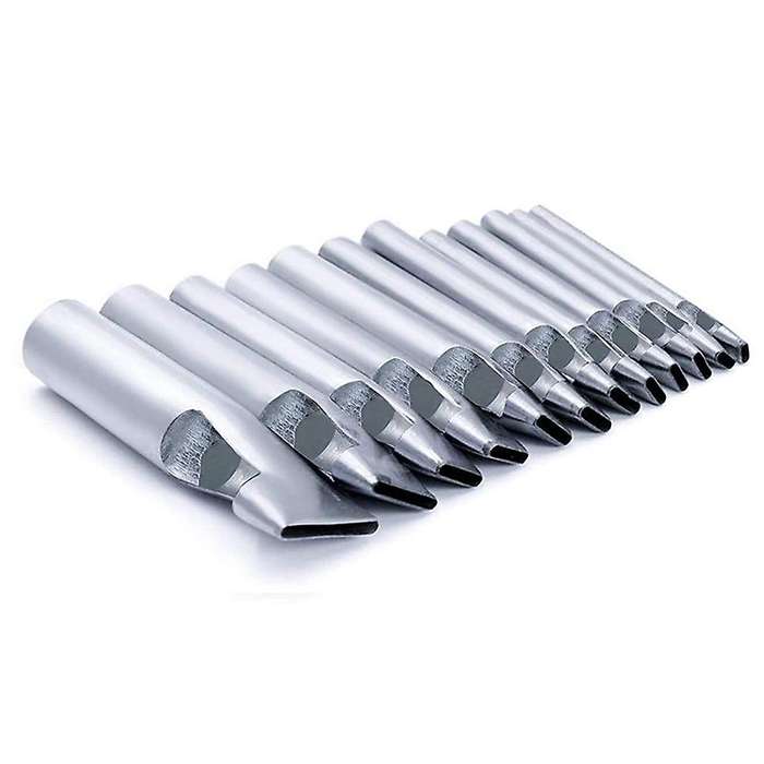 12 Pcs Leather Craft Hole Punch Set 3mm Oval Shape Punch Cutter Tool
