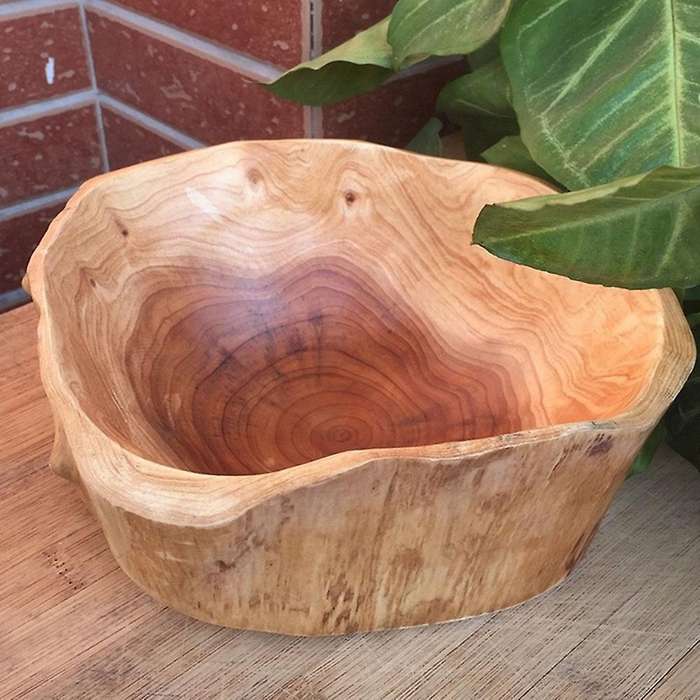 Household Fruit Bowl Wooden Candy Dish Fruit Plate Wood 25-29cm