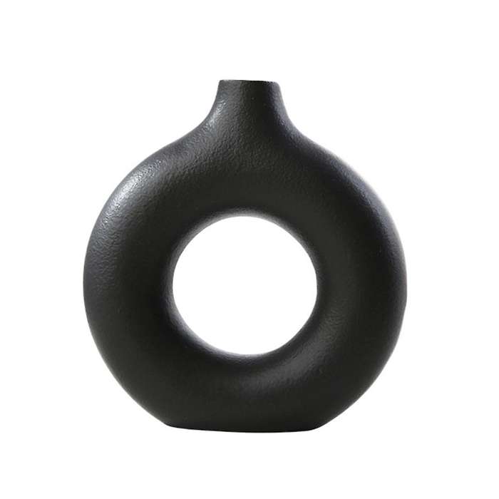 Nordic Ceramic Circular Hollow Office Desktop Interior Gift Decor-c