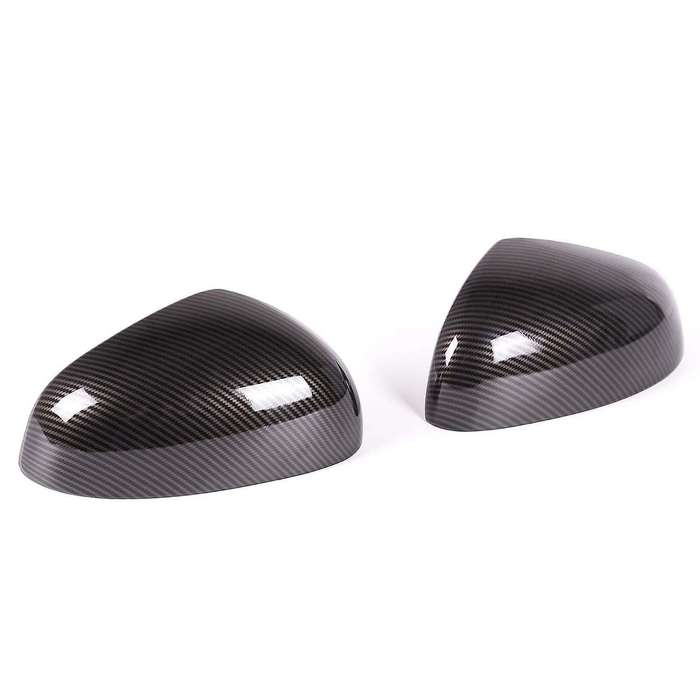 Car Carbon Fiber Abs Rearview Mirror Cap Cover Fit For-mercedes Smart