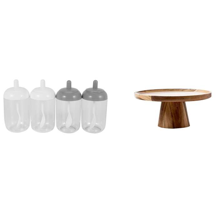 Spice Pots,salt Sugar Spice Container,with Lid and Spoon