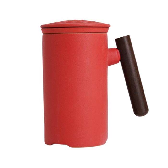 Ceramic Mug Office Tea Cup with Cover Filter Liner Ceramic Mug -c