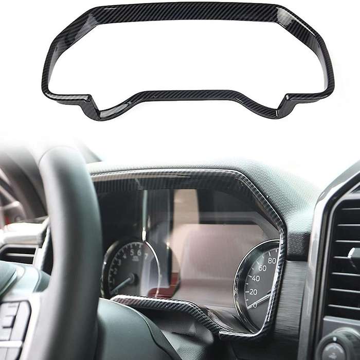 Dashboard Meter Panel Cover for Ford F150 2021 2022,abs Carbon Fiber