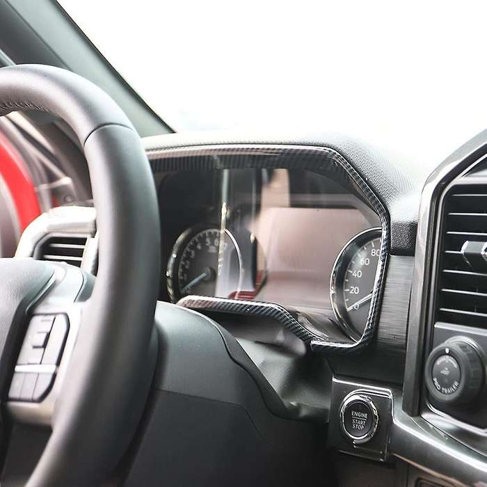 Dashboard Meter Panel Cover for Ford F150 2021 2022,abs Carbon Fiber