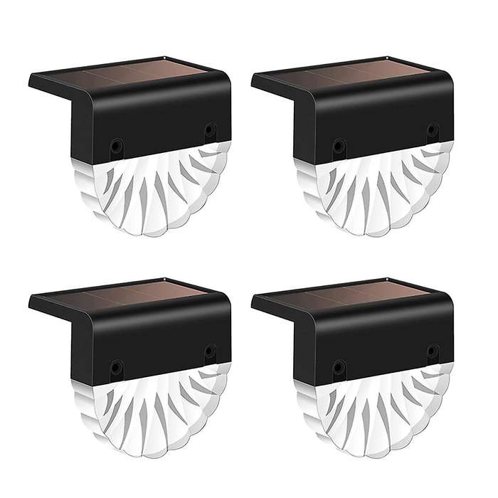 4 Pack Solar Deck Lights Waterproof Solar Step Lights