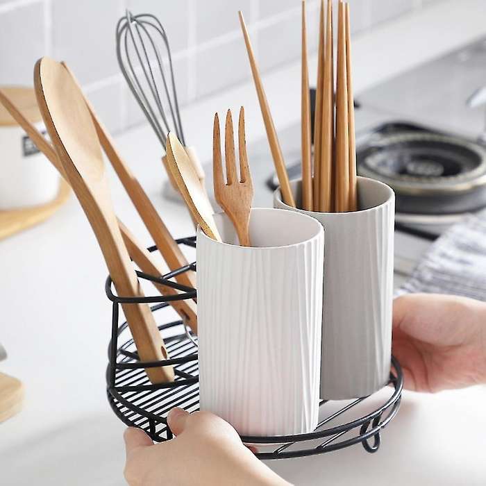Nordic Minimalist Ins Kitchen Household Ceramic Chopstick Basket C