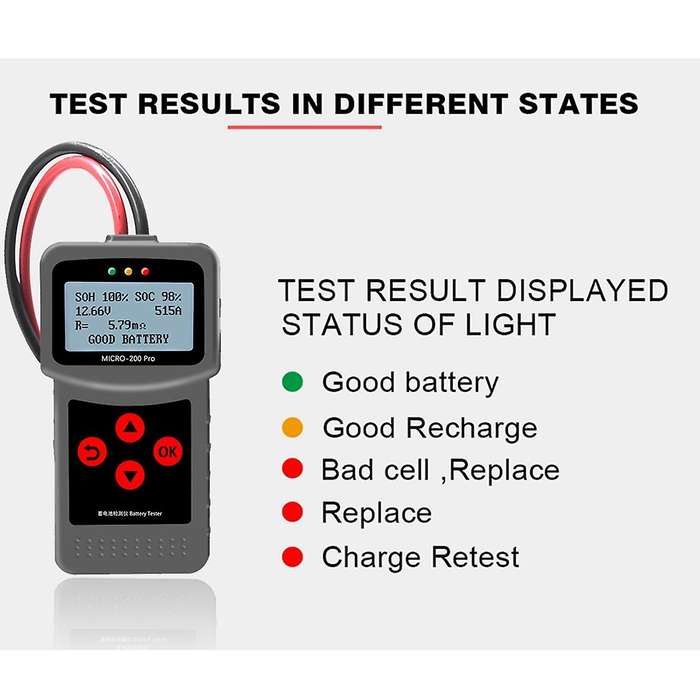 Micro-200pro Car Battery Tester Capacity Digital Car System Tool