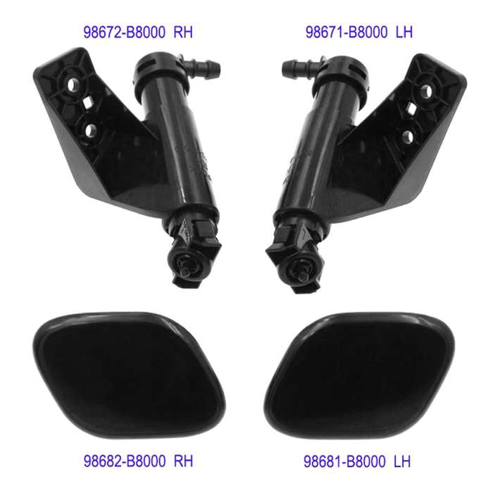 Headlight Washer Spray Nozzle with Cap for Hyundai Santa Fe 2013-2016