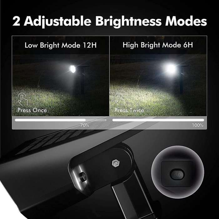 Solar Spot Lights Outdoor Lights Wall Lights for Porch Yard 2 Pcs A