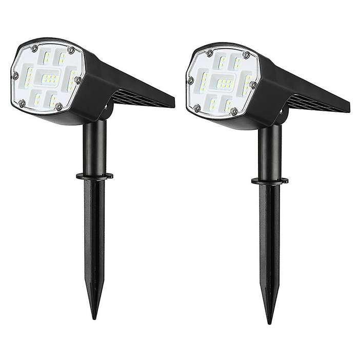 Solar Spot Lights Outdoor Lights Wall Lights for Porch Yard 2 Pcs A