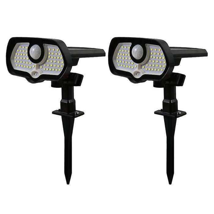 Solar Spot Lights Outdoor Solar Lights for Yard Pathway Garden 2 Pcs