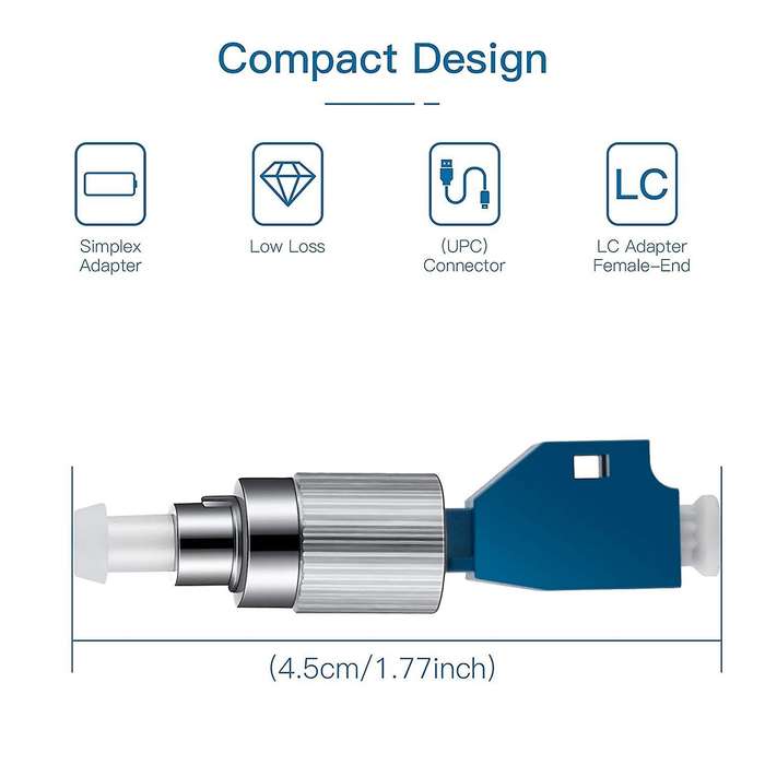 12pcs Visual Fault Fiber Optic Connector Fc Male to Lc Female Adapter